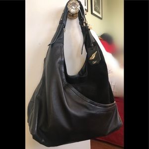 DVF Wrap Bag Leather Suede Hobo